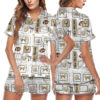 New Orleans Football Satin Pajamas Set For Women