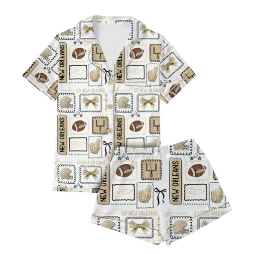 New Orleans Football Satin Pajamas Set For Women
