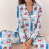 Coquette Buffalo Football Satin Pajamas Set
