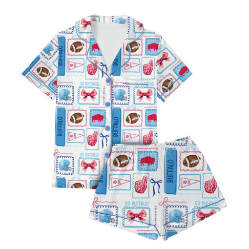 Coquette Buffalo Football Satin Pajamas Set