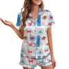 Coquette Buffalo Football Satin Pajamas Set