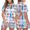 Coquette Buffalo Football Satin Pajamas Set