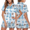 Coquette Detroit Football Satin Pajamas Set