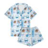 Coquette Detroit Football Satin Pajamas Set