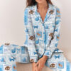 Coquette Detroit Football Satin Pajamas Set