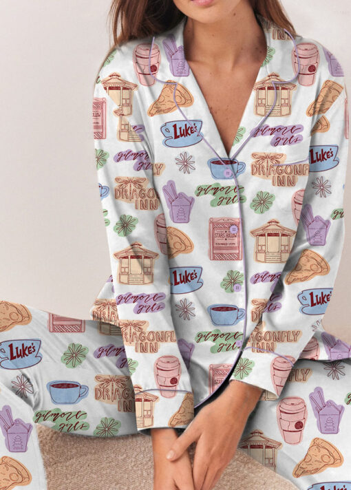 Gilmore Girl Satin Pajamas Set For Women