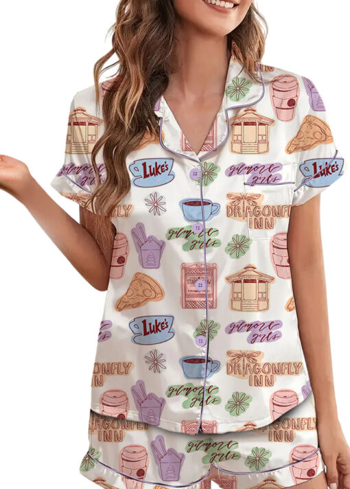 Gilmore Girl Satin Pajamas Set For Women