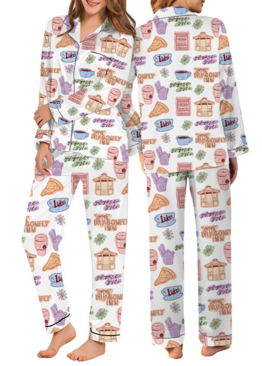 Gilmore Girl Satin Pajamas Set For Women
