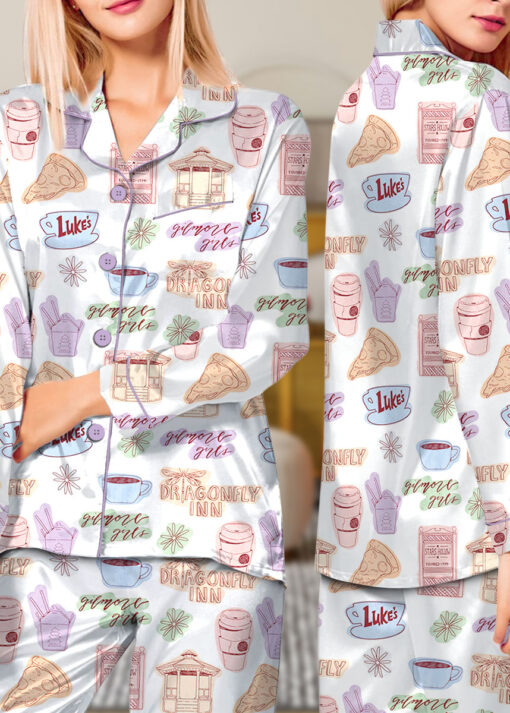 Gilmore Girl Satin Pajamas Set For Women