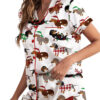 Christmas Dachshund Satin Pajama Set For Women