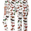 Christmas Dachshund Satin Pajama Set For Women