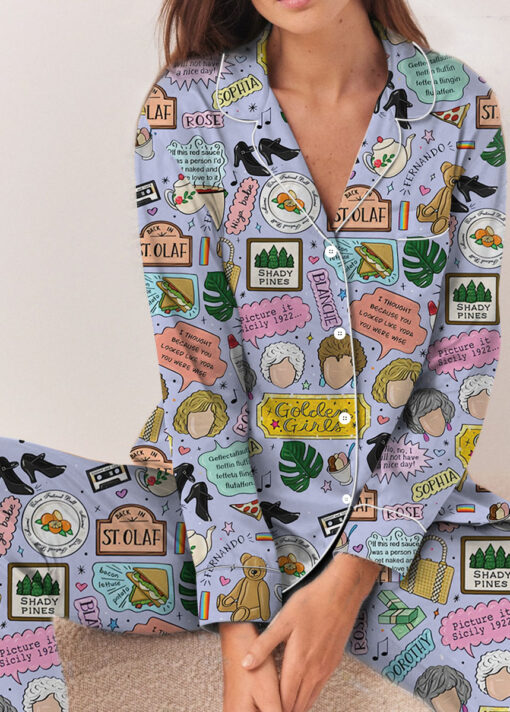 The Golden Girls Satin Pajamas Set For Women