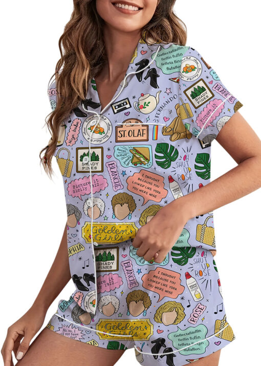 The Golden Girls Satin Pajamas Set For Women