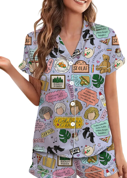 The Golden Girls Satin Pajamas Set For Women