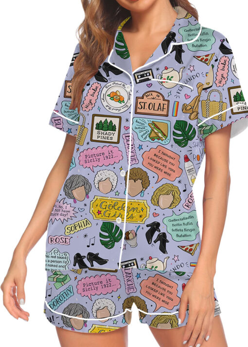 The Golden Girls Satin Pajamas Set For Women