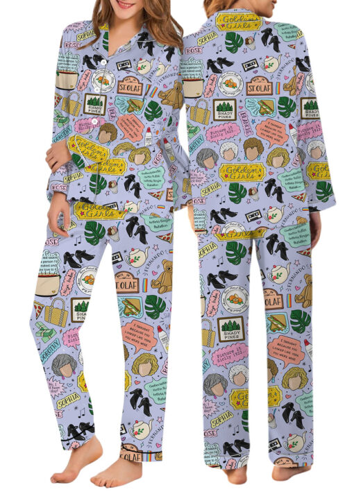 The Golden Girls Satin Pajamas Set For Women