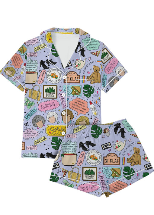 The Golden Girls Satin Pajamas Set For Women