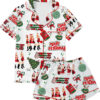 Merry Fetchmas Silky Satin Pajama Set For Women