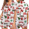 Merry Fetchmas Silky Satin Pajama Set For Women