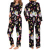 Taco Bell Cute Ghost Halloween Satin Pajamas Set