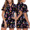 Cute Ghost Halloween Satin Pajamas Set For Women