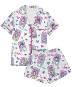 Saya Boys Soda Pop Satin Pajamas Set For Women