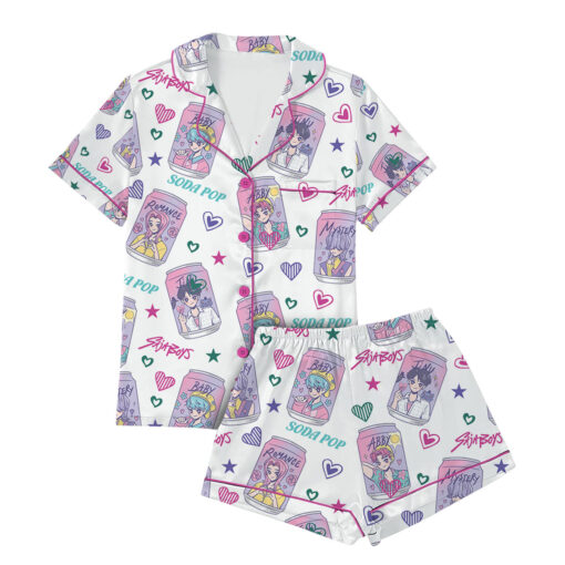 Saya Boys Soda Pop Satin Pajamas Set For Women