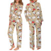 Women's Christmas Cat Pajama Set For Women