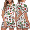 Labubu Christmas Satin Pajamas Set For Women