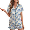 Women’s Cows In Buckets Satin Pajama Set For Women