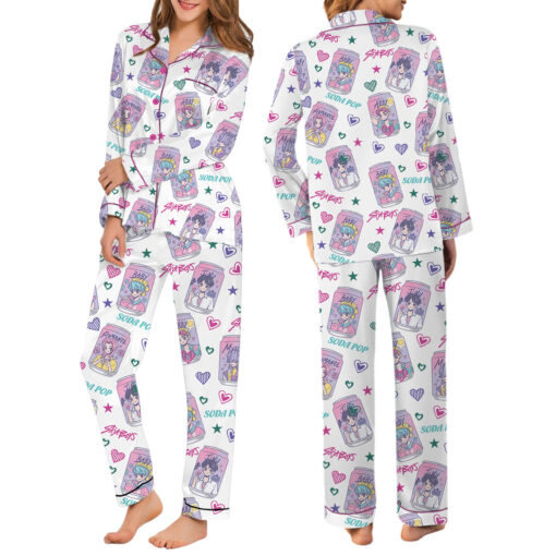 Saya Boys Soda Pop Satin Pajamas Set For Women