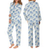 Women’s Cows In Buckets Satin Pajama Set For Women