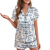 Getting Ready For Bridal Party Satin Pajamas Set
