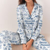 Getting Ready For Bridal Party Satin Pajamas Set