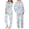 Getting Ready For Bridal Party Satin Pajamas Set
