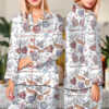Halloween Wizard Magic Satin Pajamas Set For Women