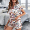 Halloween Wizard Magic Satin Pajamas Set For Women