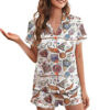Halloween Wizard Magic Satin Pajamas Set For Women