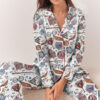 Halloween Wizard Magic Satin Pajamas Set For Women