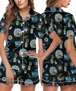 Hunting Retro Movie Satin Pajamas Set For Women