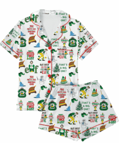 Buddy The Elf Christmas Satin Pajamas Set For Women
