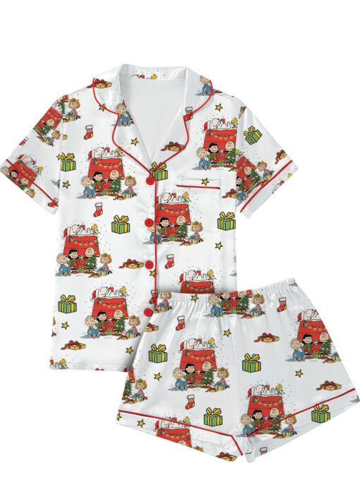 Charlie Brown Christmas Satin Pajamas Set For Women