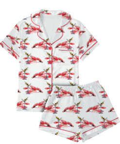 Women’s Lobster Dirty Martini Satin Pajama Set For Women