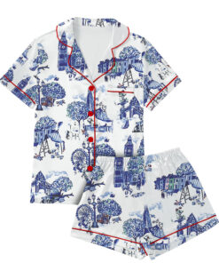 Christmas In London Winter Travel London Vibes Satin Pajama Set
