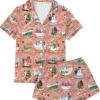 Christmas Snow Globe Satin Pajamas Set For Women