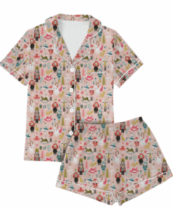 Nutcracker Christmas Ballet Satin Pajamas Set For Women