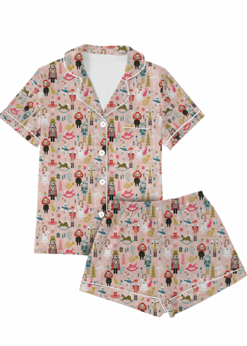 Nutcracker Christmas Ballet Satin Pajamas Set For Women