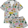 Shady Pines Retirement Home Satin Pajamas Set For Women