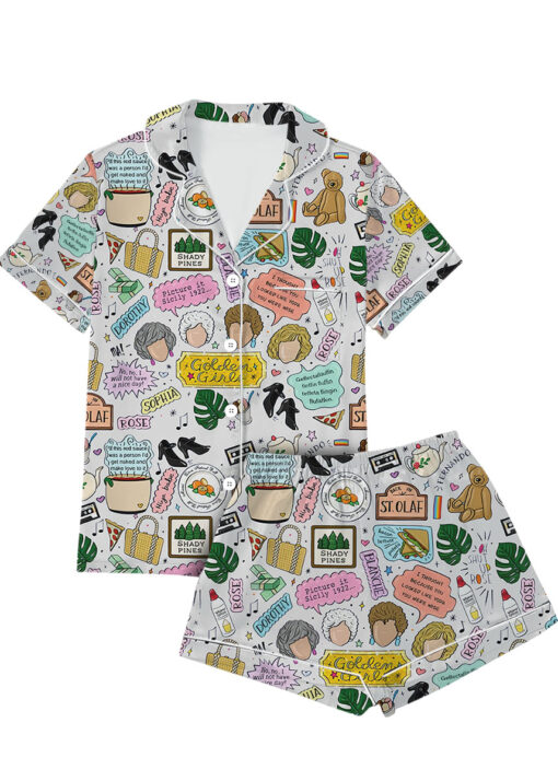 Shady Pines Retirement Home Satin Pajamas Set For Women