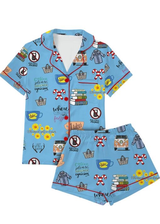 Gilmore Girls Satin Pajamas Set For Women